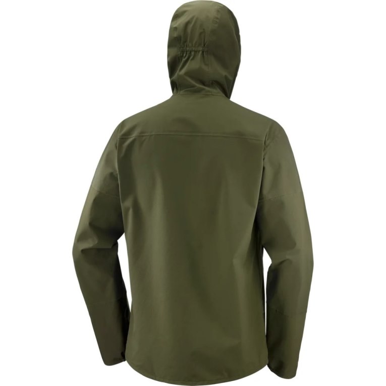 Olive Salomon Outrack Waterproof 2.5L Men's Shell Jackets | IE TW4986